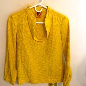 Tory Burch yellow cotton tunic
